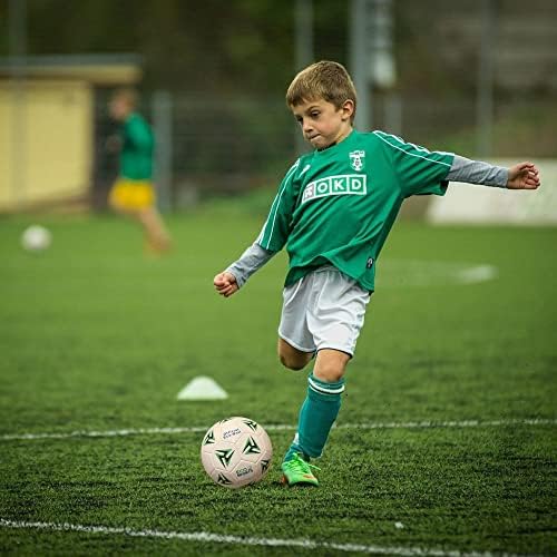 כדור כדורגל בר -קיימא של ספורט אקו - גודל 5 | 4 | 3 כדורי כדורגל לתחרות ואימונים - מבוגרים, נוער וילדים לבנים ובנות - הגן על כדור הארץ